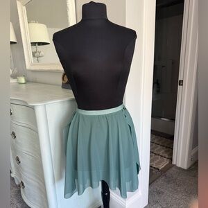 Women's Sage Green Chiffon Dance Skirt S